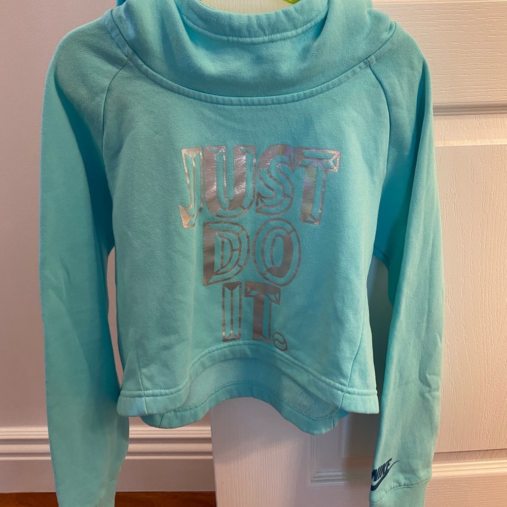 NIKE cropped fleece hoodie Size M